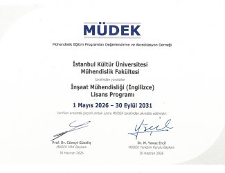 İnşaat Mühendisliği Bölümümüz, MÜDEK Tarafından Akredite Edildi